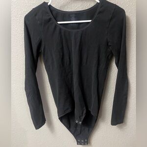 Versatile Black Long Sleeve Bodysuit